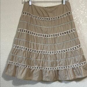 Talbots Petits Tan Skirt